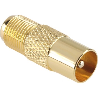 CABLETECH Konektor TV zástrčka - F redukcia CU zlatá ZLA0460-1