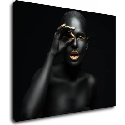Impresi Obraz Portrét ženy zlaté detaily - 90 x 70 cm
