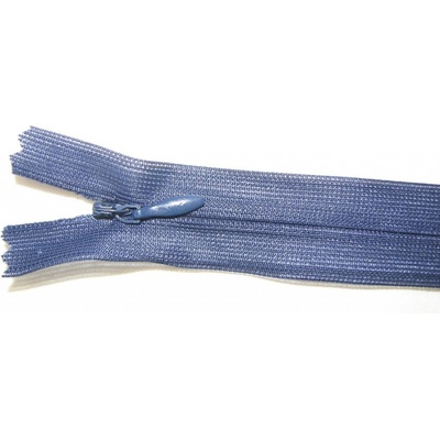 Zips krytý nedeliteľný 16cm tmavo modrý