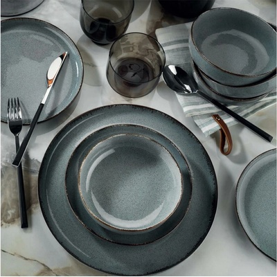 Asir Jídelní sada modrá porcelán 710KTP3387 18 ks