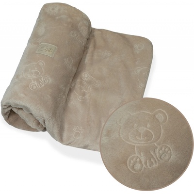 ESITO Dvojitá dětská deka Mikroplyš Bear Beige béžová