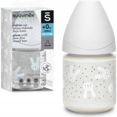 Suavinex láhev sklo S Hygge šedá 120ml