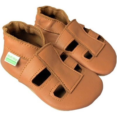 Hopi hop barefoot sandálky koňakové