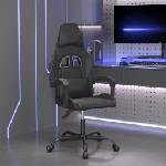 vidaXL Гейминг стол, черен, изкуствена кожа (3143826)