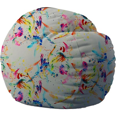 PUFRELAX Барбарон 600л. King Size, Culori Jucause, Перящ се калъф, Пълнеж с микс от мемори пяна и дунапрен, Принт (PUF-M-K-TM-CUL)