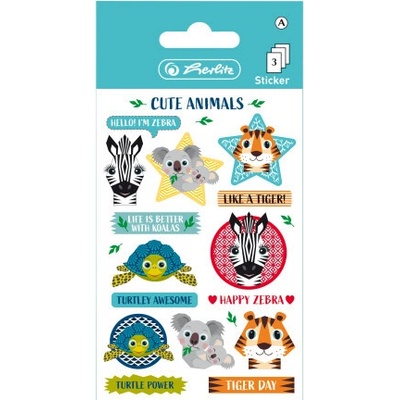 Etikety Cute animals dětské zvířátka 3ks 8x16cm