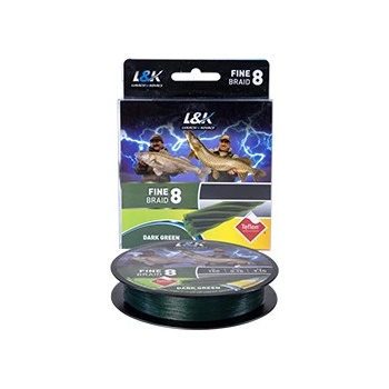 L&k Šnúra Fine Braid 8 Tmavo Zelená 150m 0,12mm 7,8kg