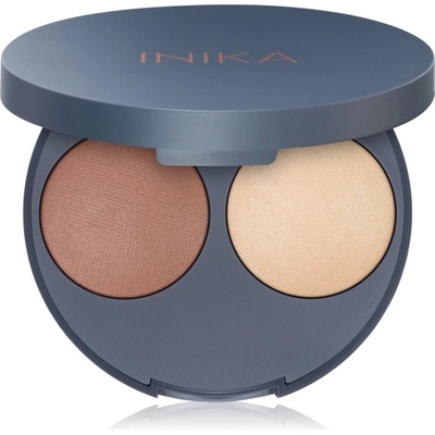 INIKA Organic Contour Duo пудра за контуриране на лицето цвят Teak 5 гр