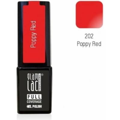GlamLac Gel lak červený 202 Poppy Red 6 ml