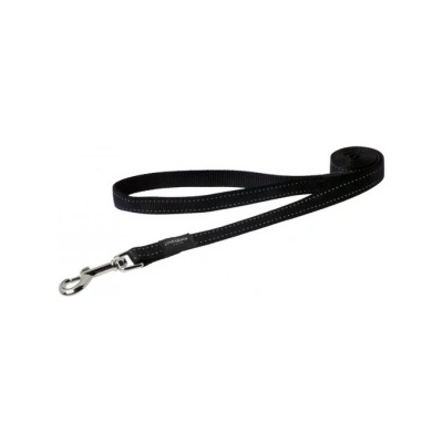 Rogz - Utility Reflective Stitching Medium - Светлоотразителен повод за кучета 140 см. / 16 мм. / черен