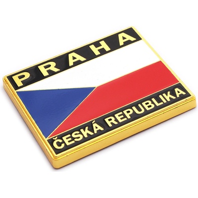 Alfa Magnetka Česká vlajka s nápisom Praha - farebná