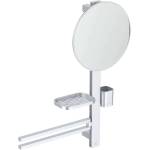 Ideal Standard ALU+ - Огледало с държач за кърпи, рафт и чаша за четки и паста, сребристо BD588SI (BD588SI)