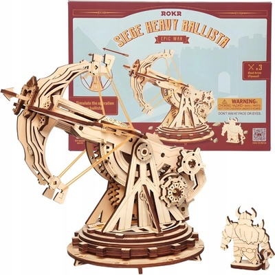 Robotime Rokr 3D dřevěné puzzle Těžký obléhací samostříl - balista 142 ks