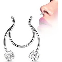 Šperky4U falešný piercing do nosu septum ST0018-ST