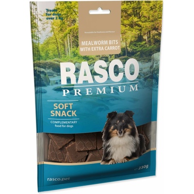 Pochúťka Rasco Premium múčne červy s extra mrkvou 230 g