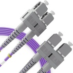 Conneu SC-SC дуплексна пач корда, мултимод OM4, 3 мм. , виолетова, 0.50 метра (CNFJ-SCSCOM4DVT3mm-0.5)