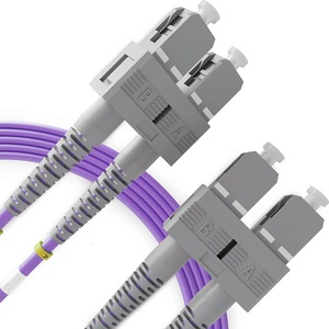 Conneu SC-SC дуплексна пач корда, мултимод OM4, 3 мм. , виолетова, 0.50 метра (CNFJ-SCSCOM4DVT3mm-0.5)