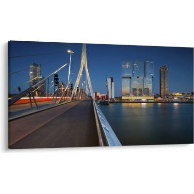 Obraz - Stmívání v Rotterdamu, Holandsko, jednodílný 120x70 cm – Hledejceny.cz