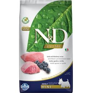 Farmina N&D GRAIN FREE PRIME Adult Mini Lamb & Blueberry - пълноценна храна за кучета в зряла възраст от дребни породи над 1 година, с агне и боровинки - 2, 5 кг PND0250074