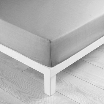 douceur d'intérieur Светлосив еластичен чаршаф от микрофибър 90x190 cm Oscar - douceur d'intérieur (1643692)