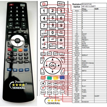 GENERAL ROADSTAR HIF-6811USMPT - съвместимо дистанционно управление на марката General (HIF-6811USMPT)