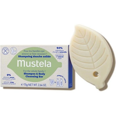 Mustela Shampoo & Body Cleansing Bar Tuhý šampón a sprchový gél 2 v 1 75 ml