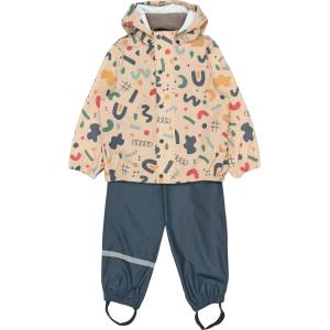 Mikk-Line Детска грейка Mikk-Line Kid's PU Rain Set AOP Overall - Retro AOP - размер 98 (EU) (702-5353-0214)