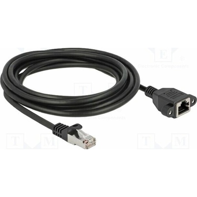 Delock 90776 Prodlužka Ethernet S/FTP Kat: 6a 2m černý