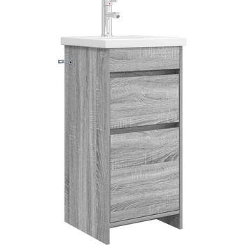 vidaXL Баня с мивка Сив Сонома 42 x 40 x 84, 5 см Инженерна дървесина (890725)