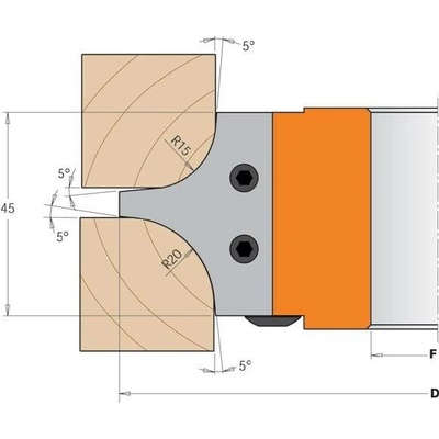 CMT Orange Tools CMT Nůž pro C694004 - pár žiletek R=12+18mm