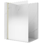 Mexen Kioto L Панел за душ Walk-in 120 x 200 см, омбре бяла 8 мм, златна - 800-120-103-50-86 (800-120-103-50-86)