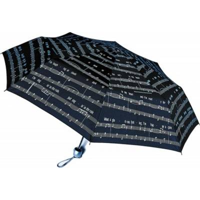 Music Gift Company Deštník skládací notový zápis černý