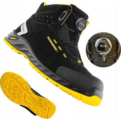 VM Footwear WISCONSIN BOA S3 ESD obuv Čierna-Žltá