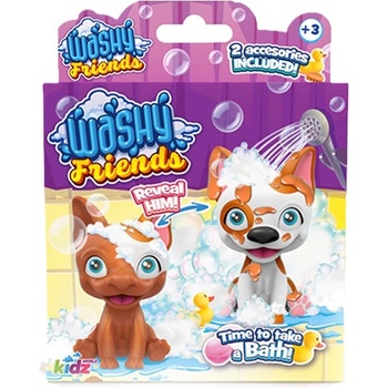 Kidz World Детска играчка Kidz World Washy Friends - Кално кученце за къпане, Boston Terrier (K02WFS03)