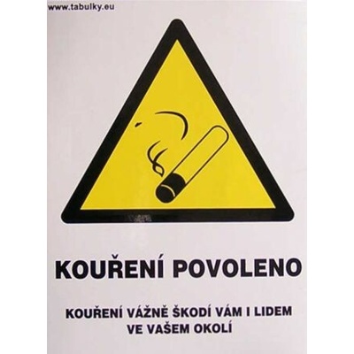 VT Kouření povoleno 120x160samolep.