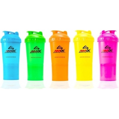 AMIX Shaker Monster Bottle Color 600ml Barva: Bílá s červeným víčkem