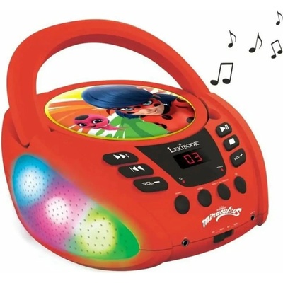 Lexibook CD/MP3 плейър Lexibook Miraculous Bluetooth 5.0 Червен (3380743089911)
