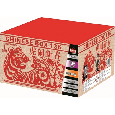Ohňostroj Baterie výmetlic CHINESE BOX 136 ran 2 1 multikalibr Čína BAT13630D