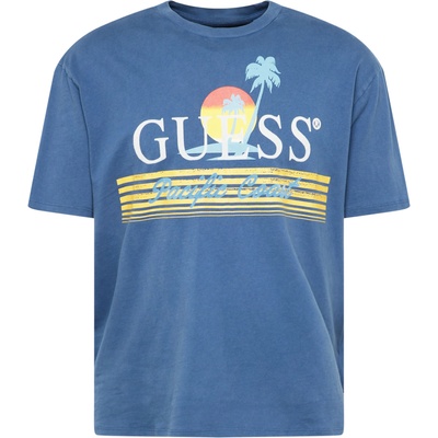 GUESS Тениска 'pacific coast' синьо, размер xxl