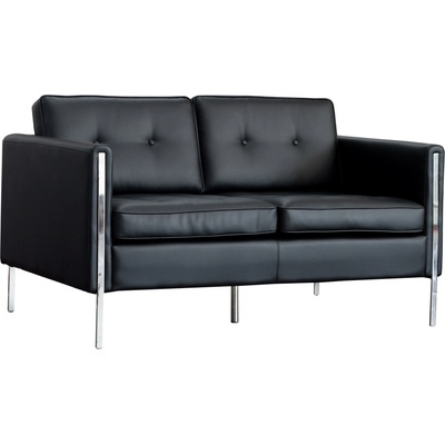 RFG Диван Frida, двойка, екокожа, черна седалка, черна облегалка, RFG