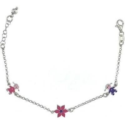 Infinitysilver Dětský stříbrný náramek s kytičkou 131291