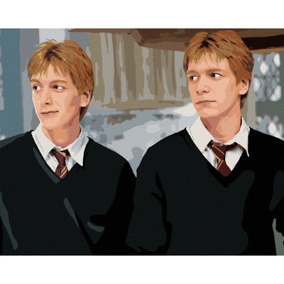 zuty Malování Podle Čísel Fred A George Weasleyovi Harry Potter 40 x 50 Cm Plátno 8596530239888