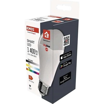 Emos GoSmart A65 E27 14 W 94 W 1400 lm RGB stmievateľná Zigbee