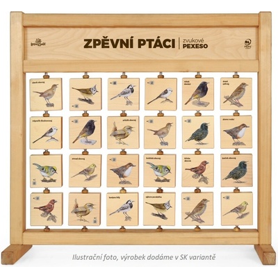 Lesní svět Pexeso zvukové stolné Spevné vtáky