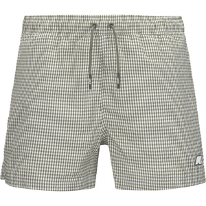 K-Way Мъжки бански слипове K-Way Hazel Check Beach Swim brief - White / Green Lichen - размер XXL (050-2432-0114)