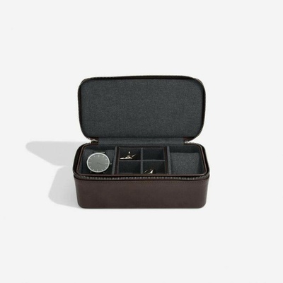Stackers pánská cestovní šperkovnice Brown Large Travel Watch and Cufflink Box hnědá 74330