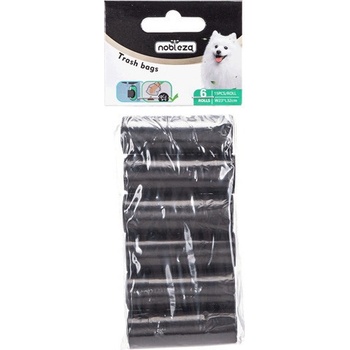 Nobleza Sáčky na exkrement 6 roliek čierne 6 x 15 ks