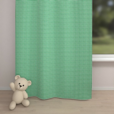 Biante Detský bavlnený záves Sandra SA-058 Zeleno-biele kocky 140x220 cm