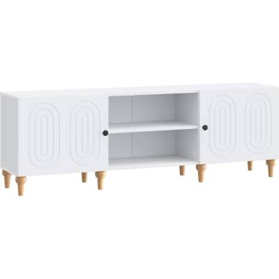 vidaXL ТВ шкаф Бяло 150 x 31 x 50 см Инженерна дървесина (894225)