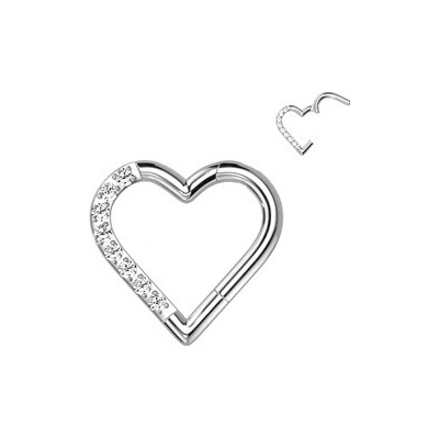 Šperky4U segment kruh helix cartilage tragus septum piercing titan TIT1225